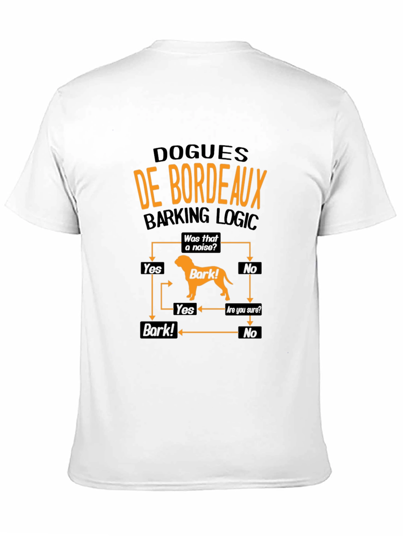 Dogue de Bordeaux Barking Logic Black T-Shirt