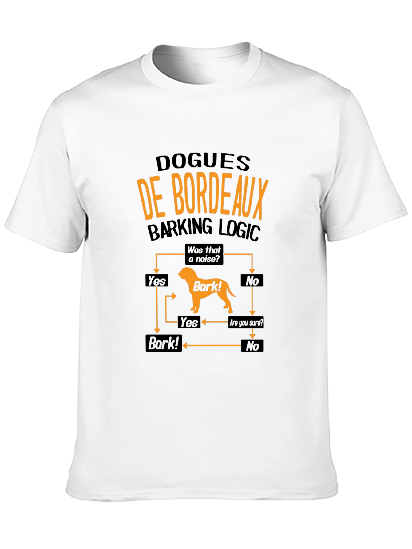 Dogue de Bordeaux Barking Logic Black T-Shirt