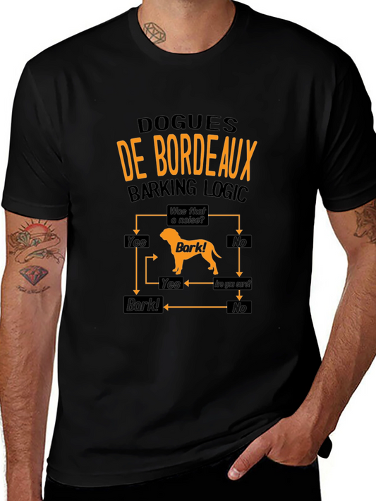 Dogue de Bordeaux Barking Logic Black T-Shirt