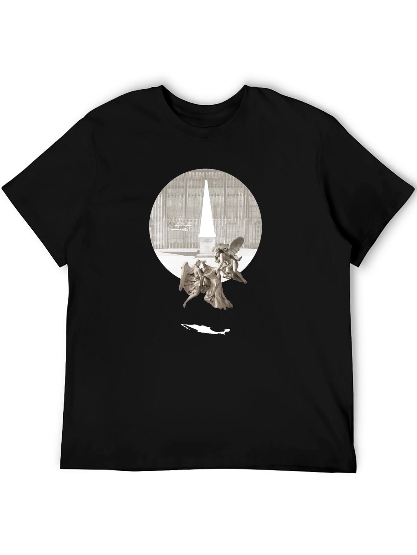 Angels & Obelisk Graphic Tee - Black