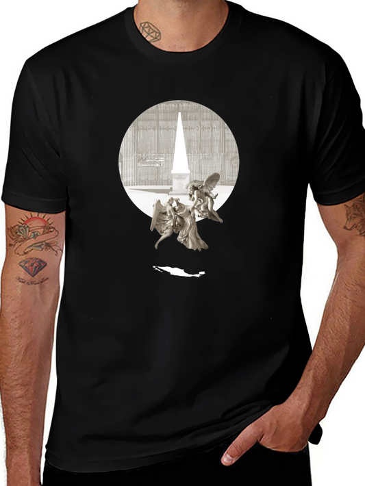 Angels & Obelisk Graphic Tee - Black
