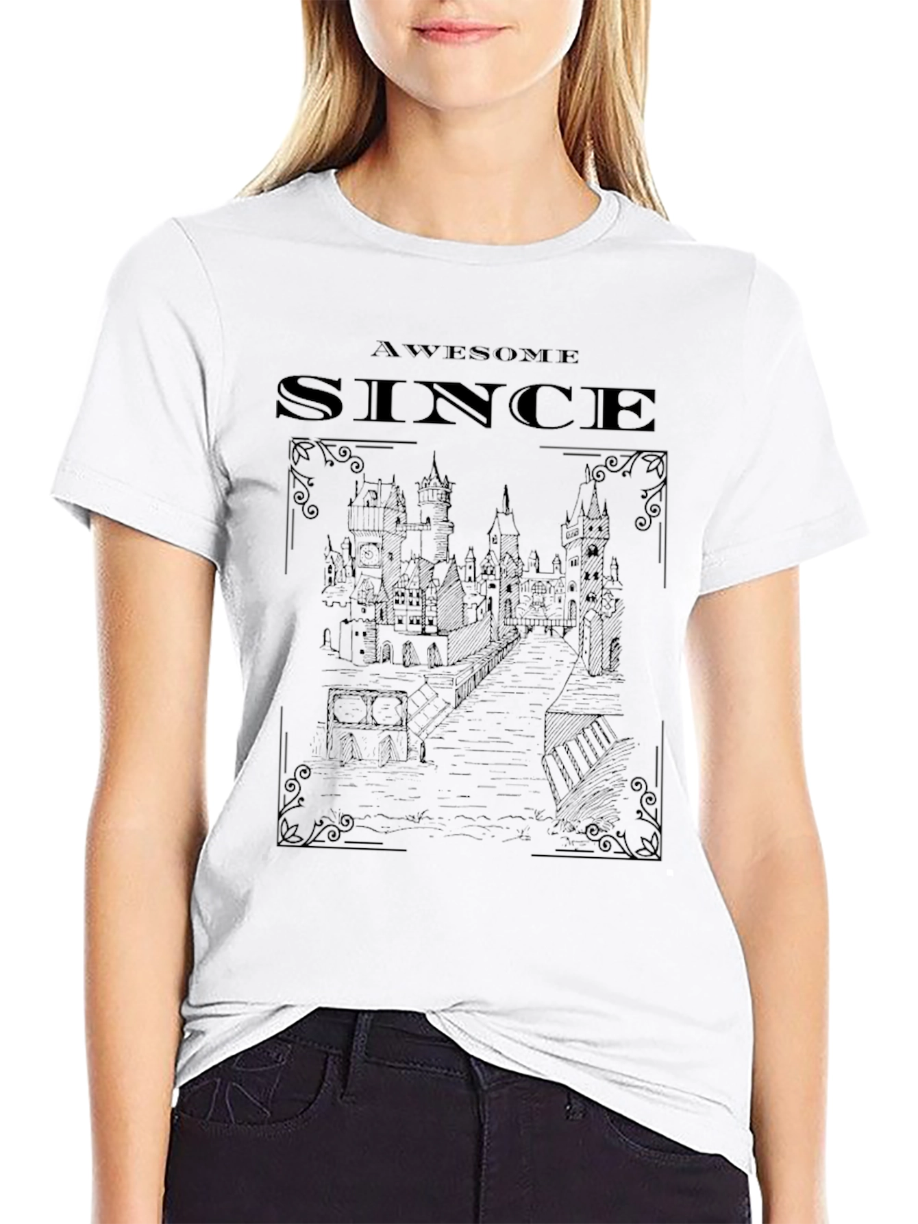 Awesome Since Graphic Tee Black