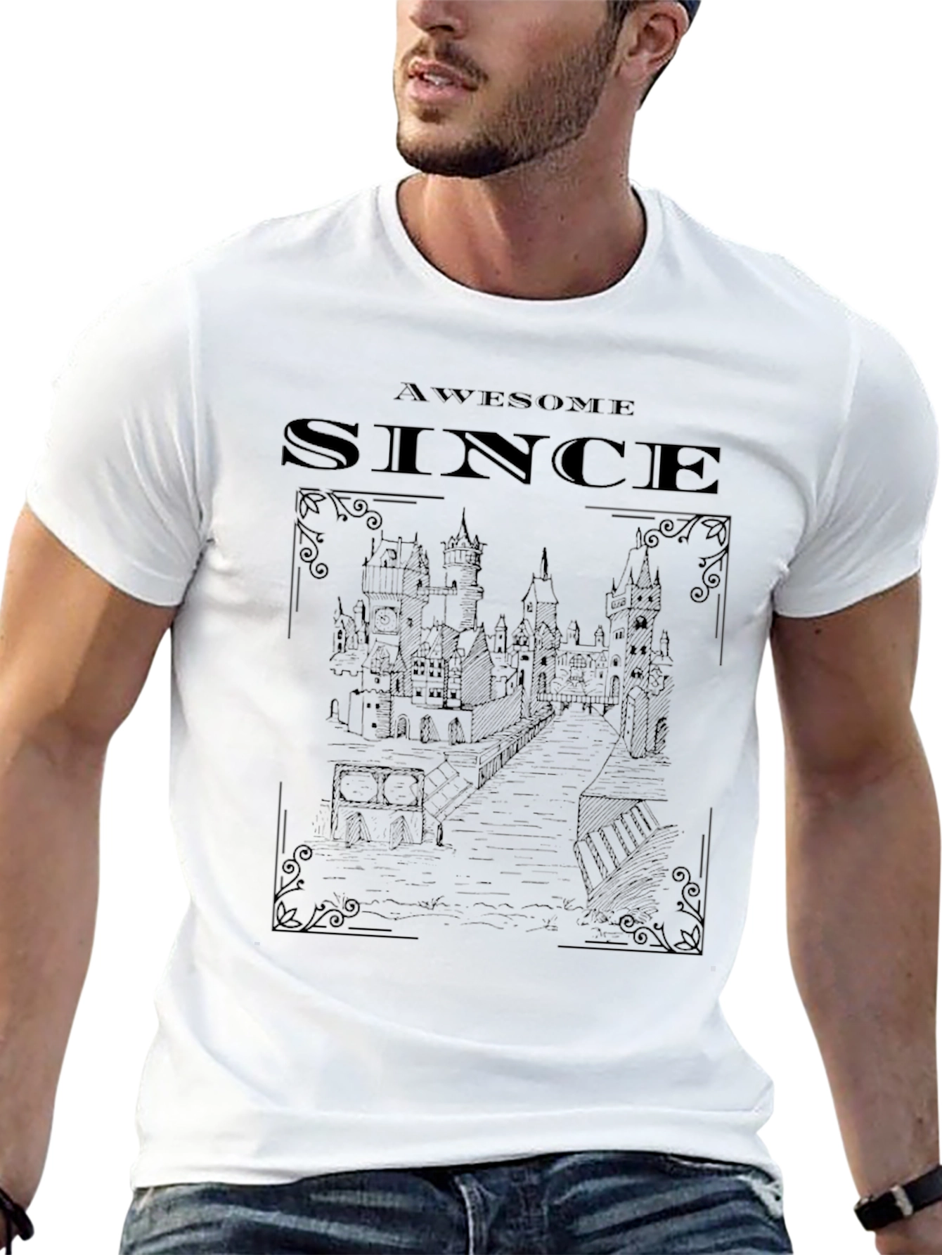 Awesome Since Graphic Tee Black