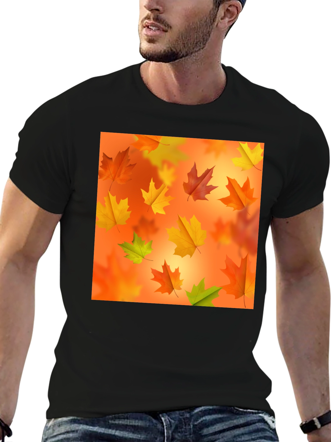 Autumn Leaf Print T-Shirt