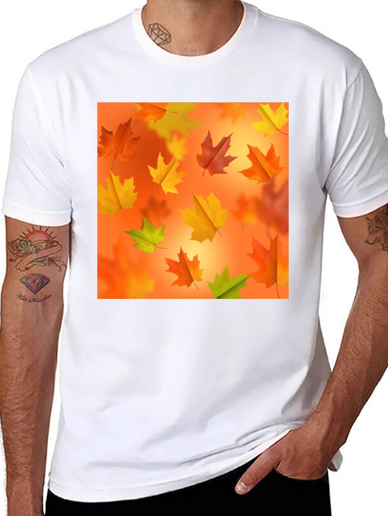 Autumn Leaf Print T-Shirt