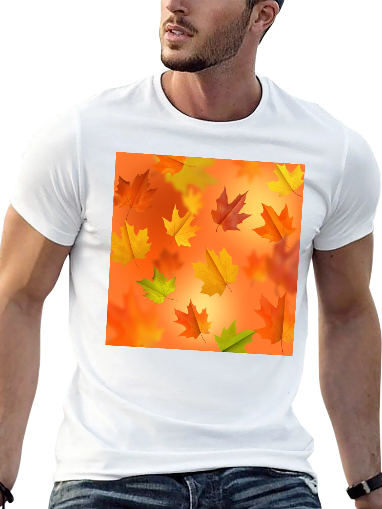 Autumn Leaf Print T-Shirt