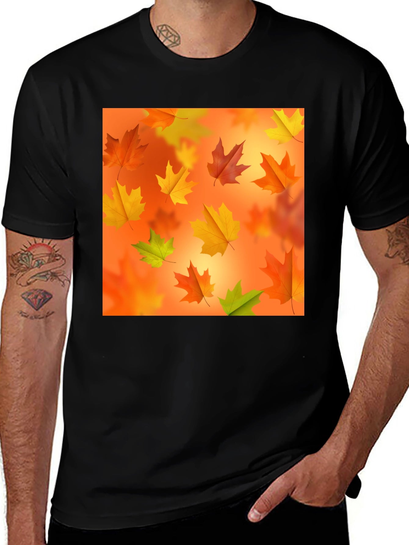 Autumn Leaf Print T-Shirt