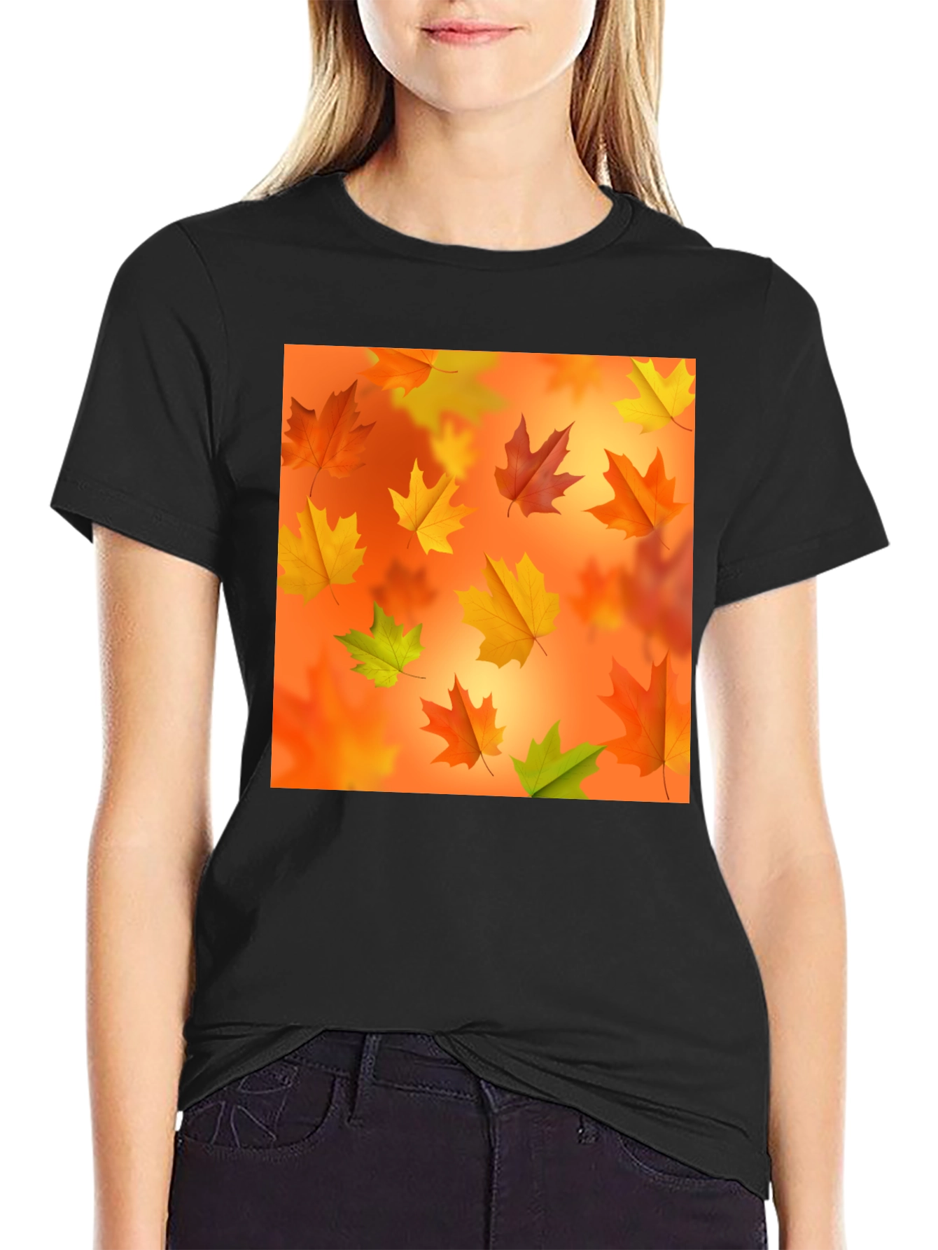 Autumn Leaf Print T-Shirt