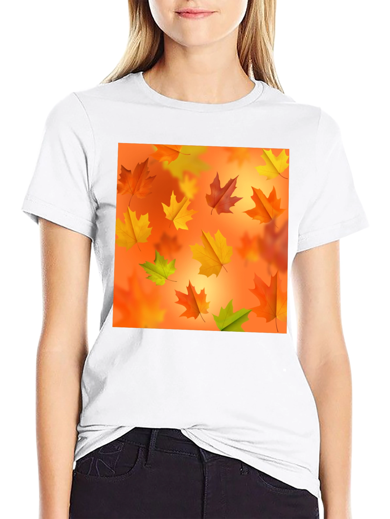 Autumn Leaf Print T-Shirt