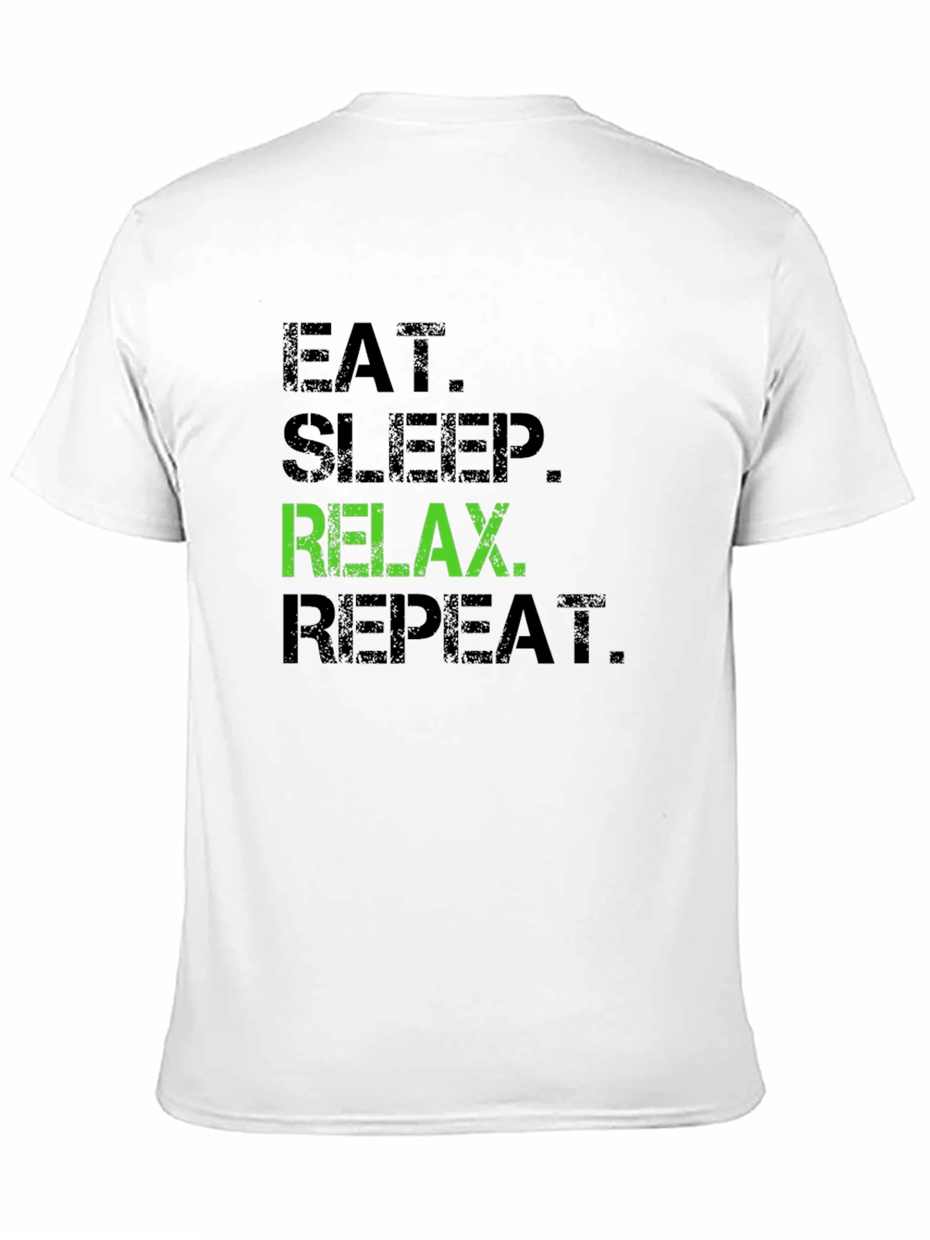 Eat Sleep Relax Repeat Black Graphic Tee