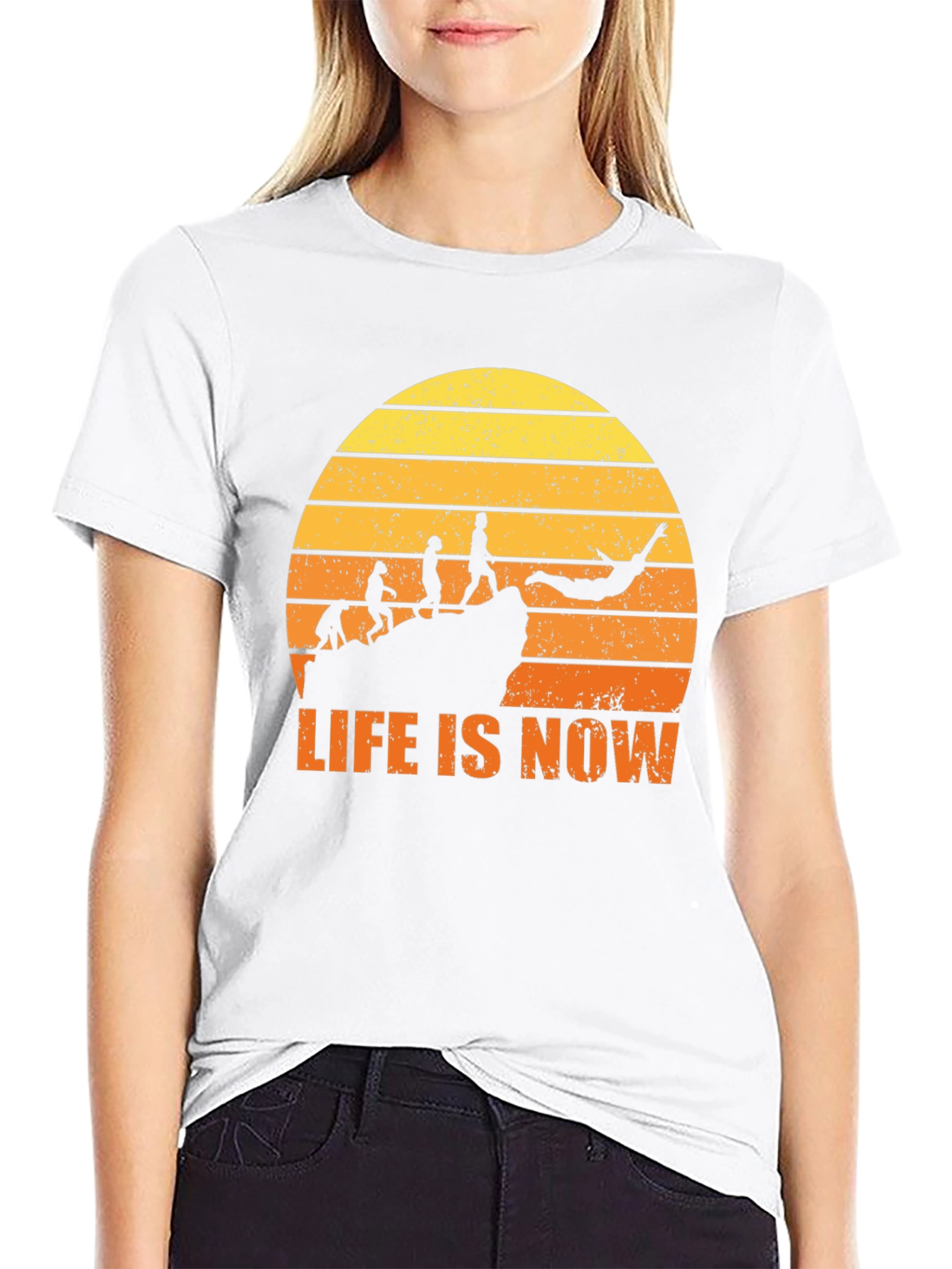 Life Is Now Graphic Tee - Black Cotton T-Shirt