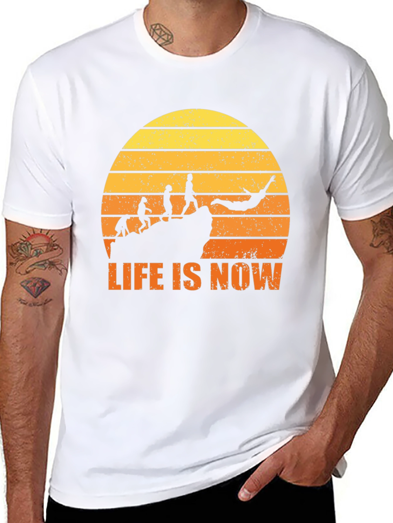 Life Is Now Graphic Tee - Black Cotton T-Shirt