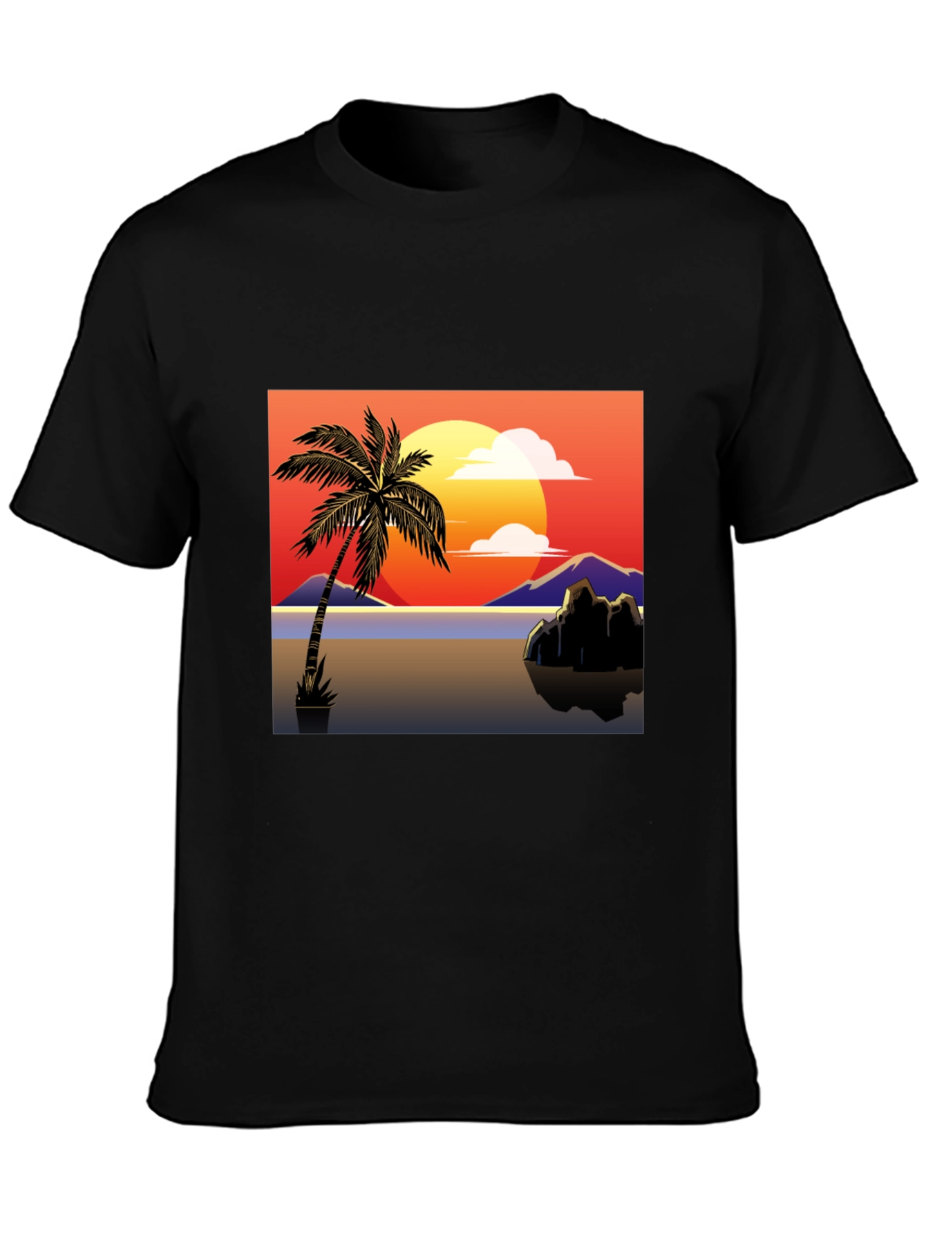Sunset Palm Tree Graphic Tee
