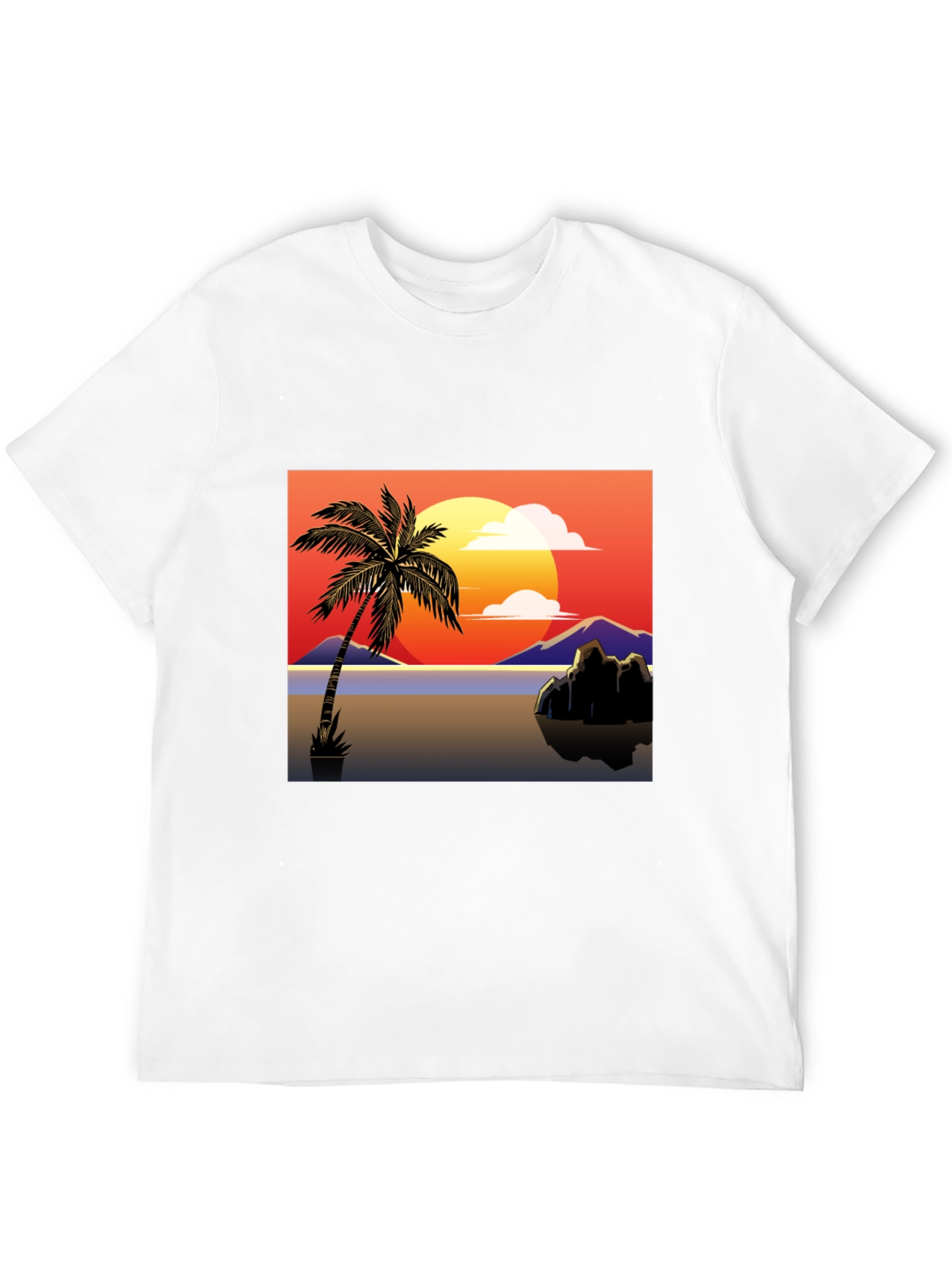 Sunset Palm Tree Graphic Tee