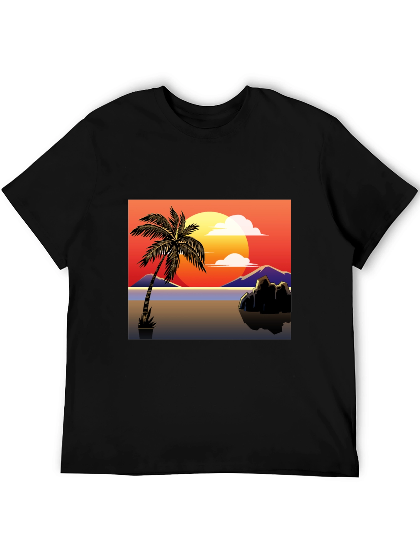Sunset Palm Tree Graphic Tee