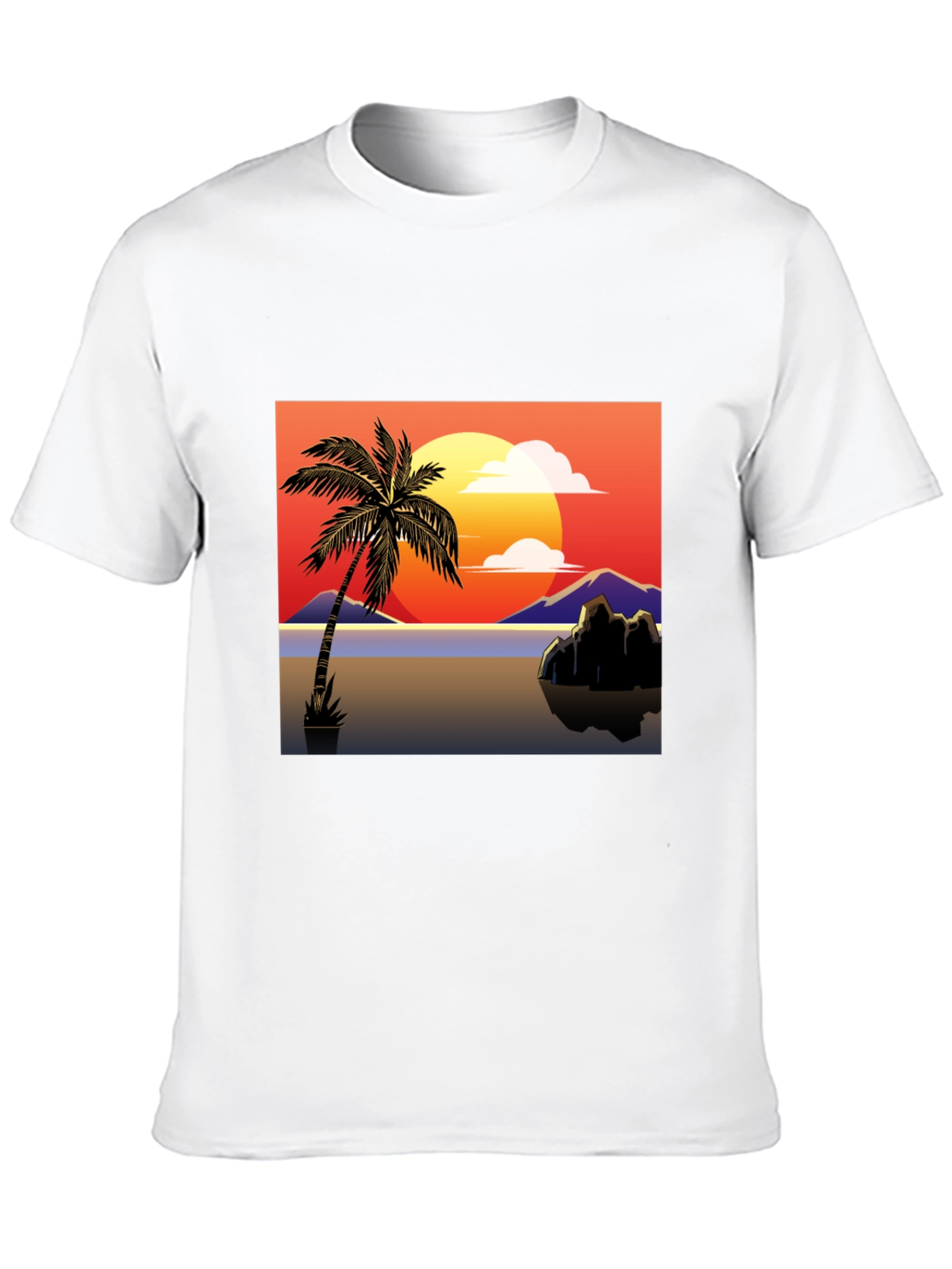 Sunset Palm Tree Graphic Tee