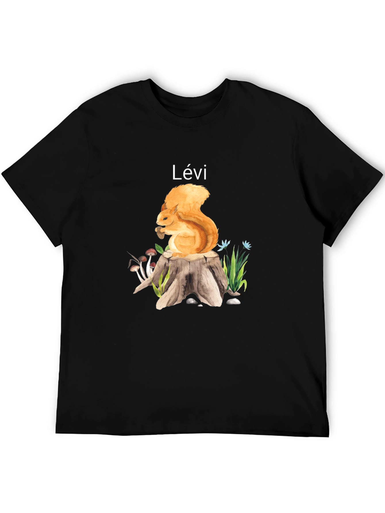 Squirrel on Stump Personalized T-Shirt