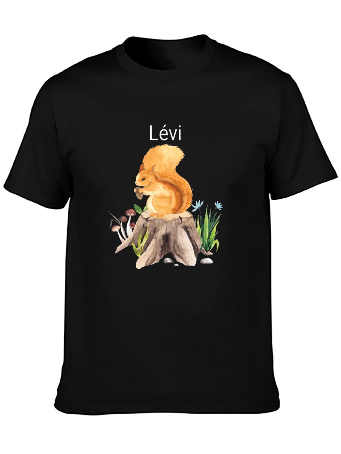 Squirrel on Stump Personalized T-Shirt