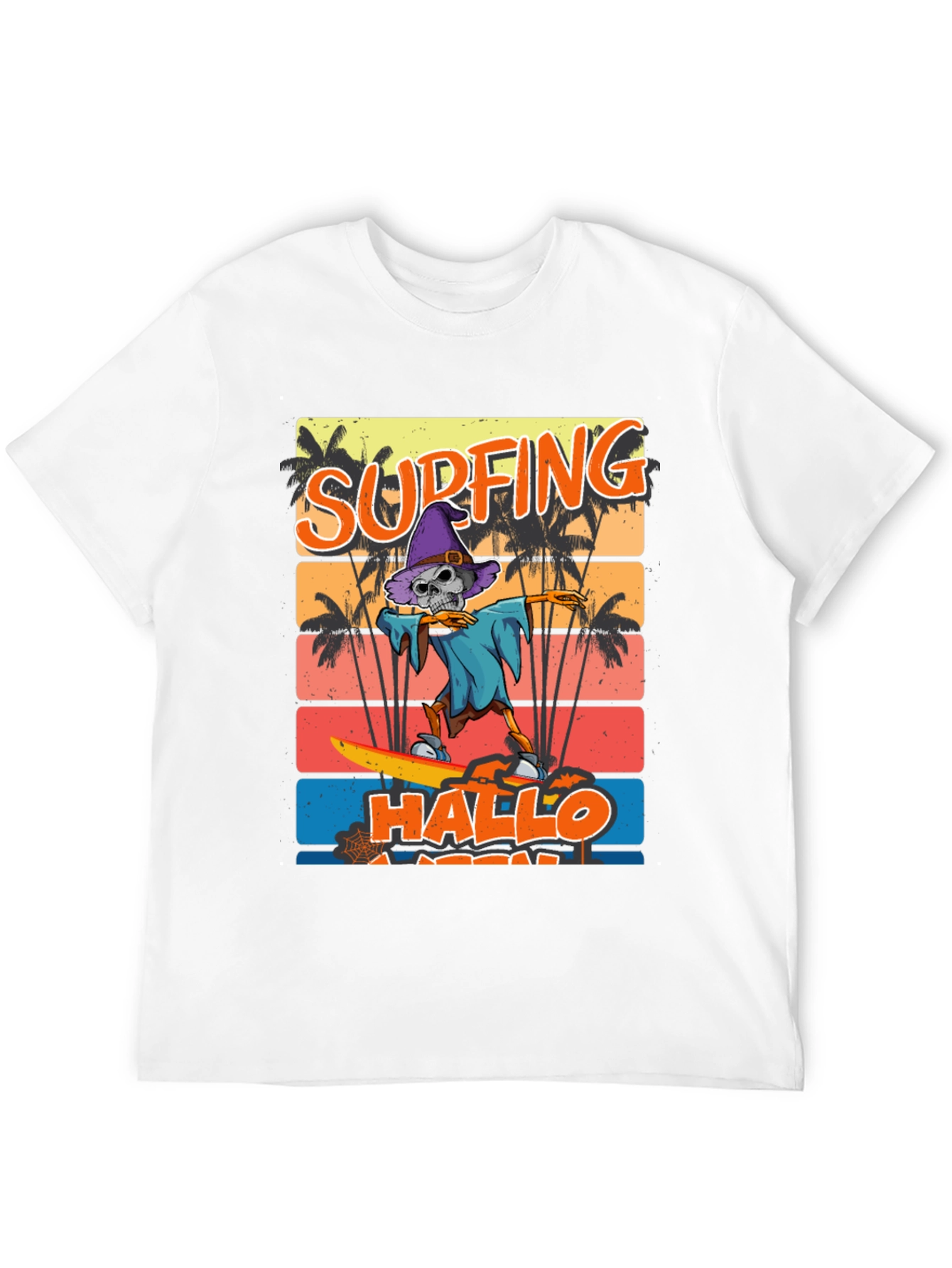 Surfing Hallo-ween Skeleton T-Shirt