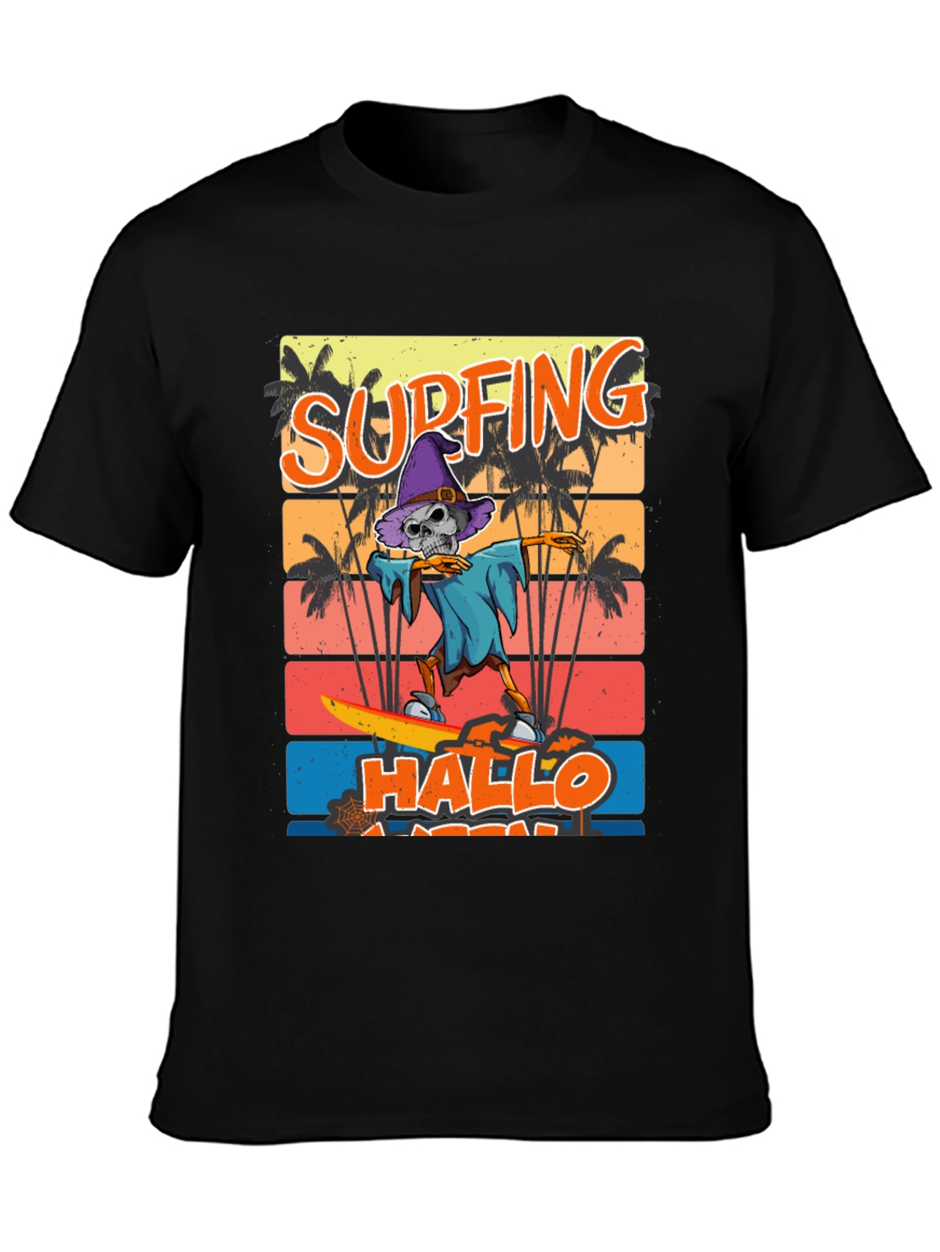 Surfing Hallo-ween Skeleton T-Shirt