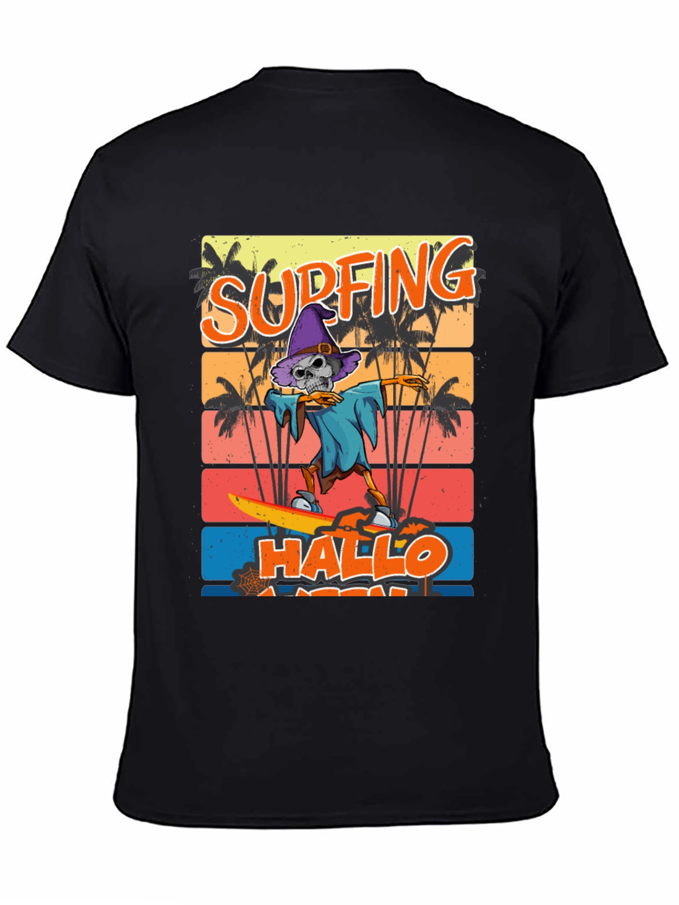 Surfing Hallo-ween Skeleton T-Shirt