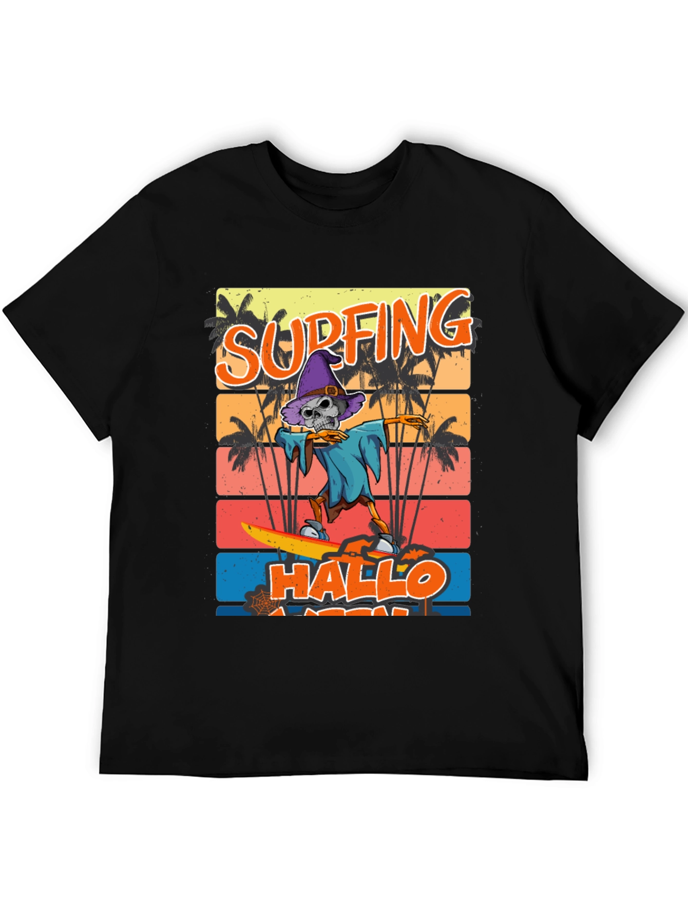 Surfing Hallo-ween Skeleton T-Shirt