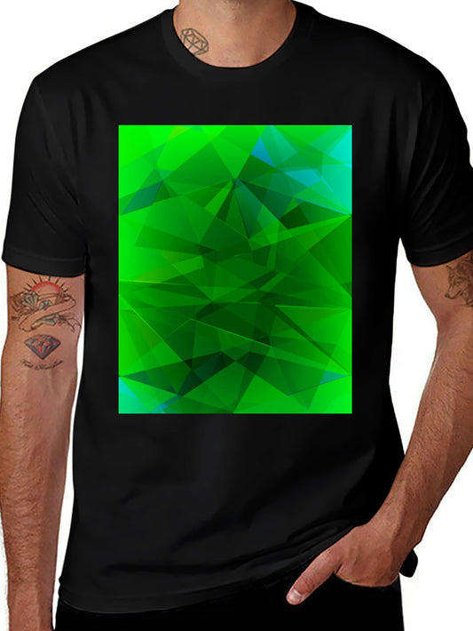 Abstract Geometric Green T-Shirt
