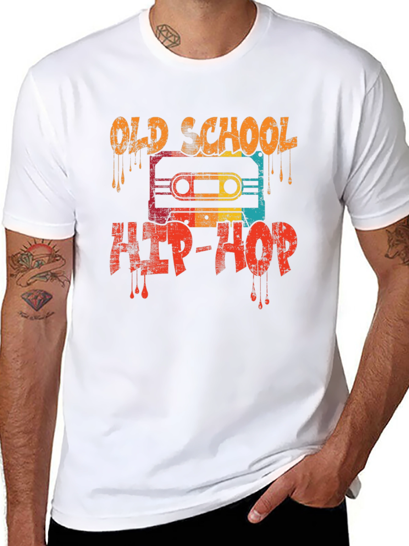 Retro Old School Hip-Hop Graphic T-Shirt