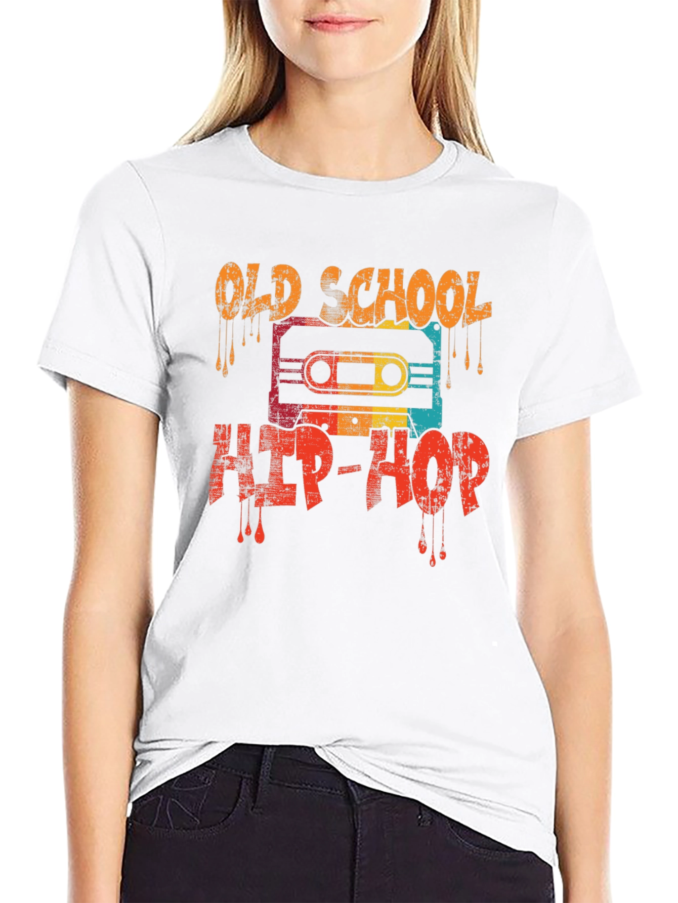 Retro Old School Hip-Hop Graphic T-Shirt