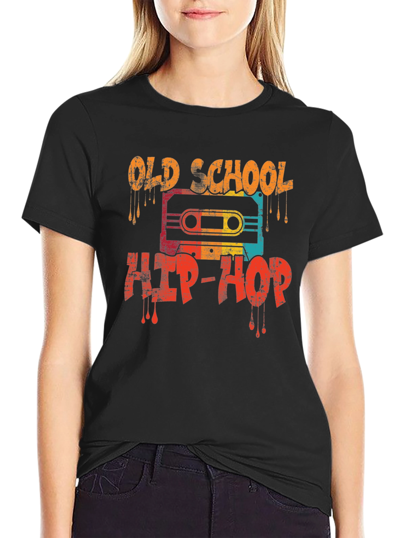 Retro Old School Hip-Hop Graphic T-Shirt