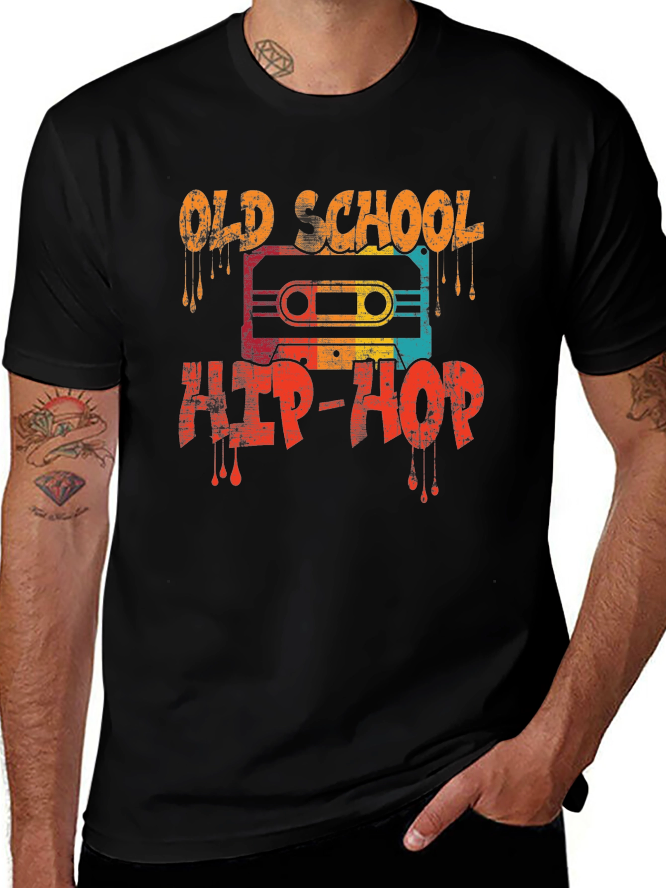 Retro Old School Hip-Hop Graphic T-Shirt