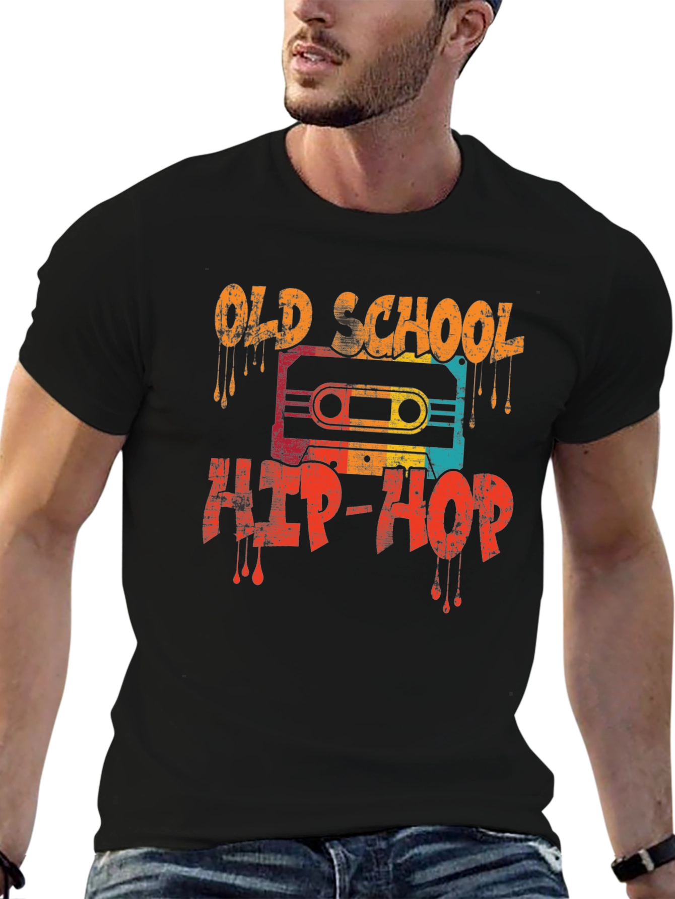Retro Old School Hip-Hop Graphic T-Shirt