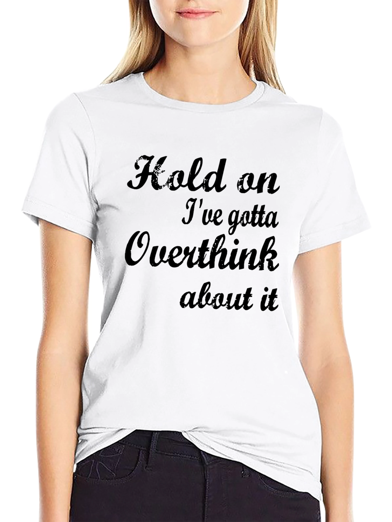 Overthinker Graphic Tee - Sarcastic Black Cotton T-Shirt