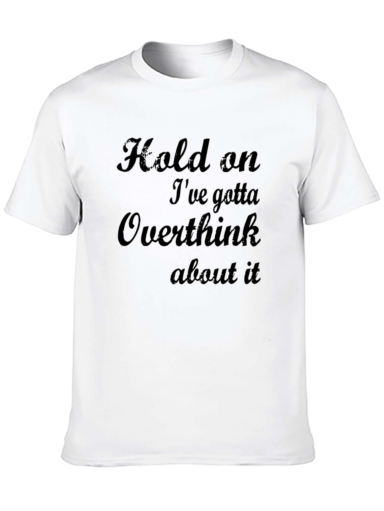 Overthinker Graphic Tee - Sarcastic Black Cotton T-Shirt