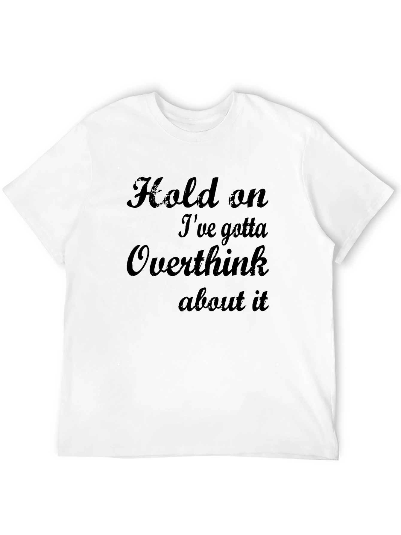Overthinker Graphic Tee - Sarcastic Black Cotton T-Shirt