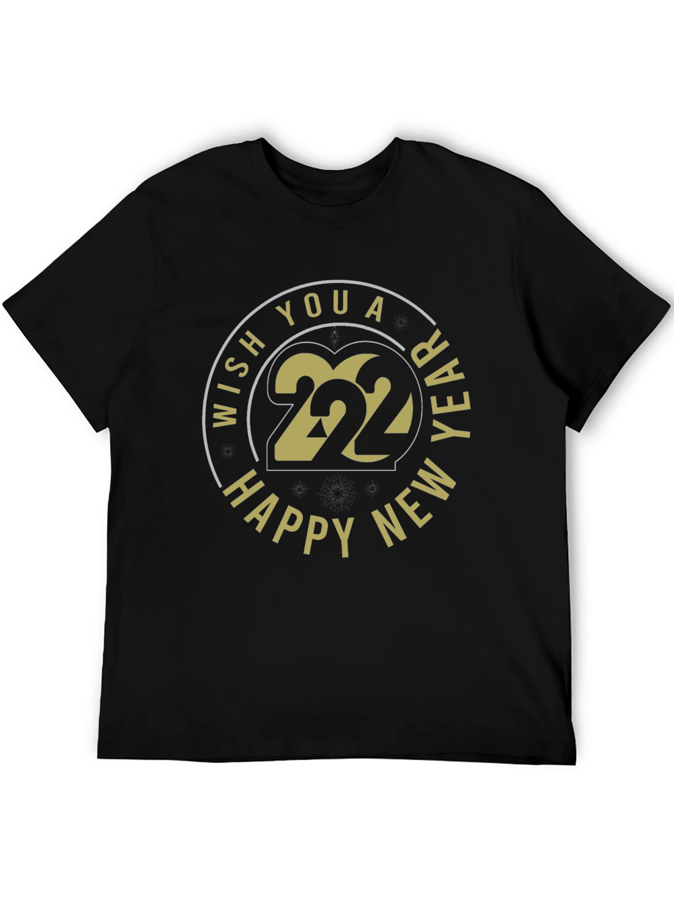Happy New Year 2022 Black T-Shirt