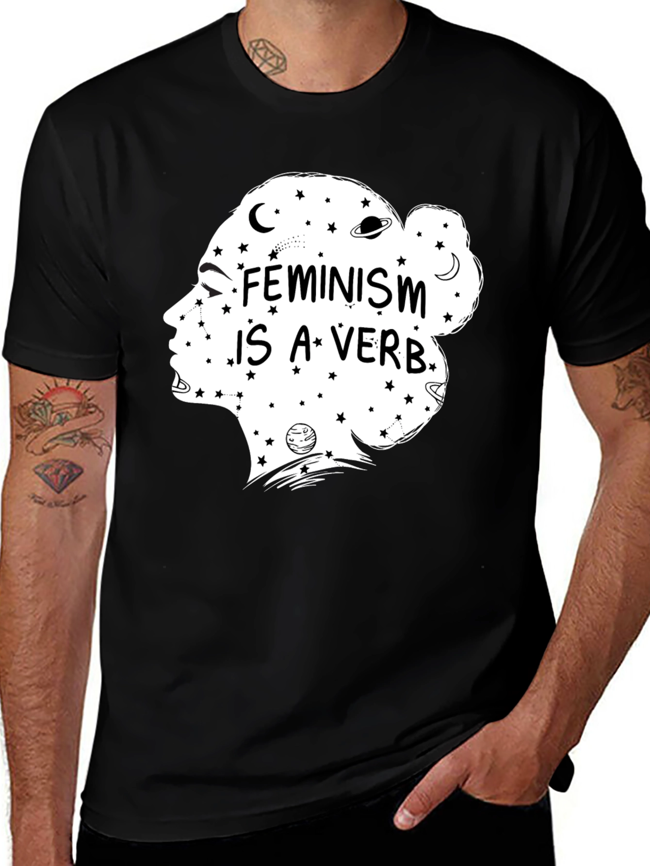 Feminism Is A Verb Graphic T-Shirt
