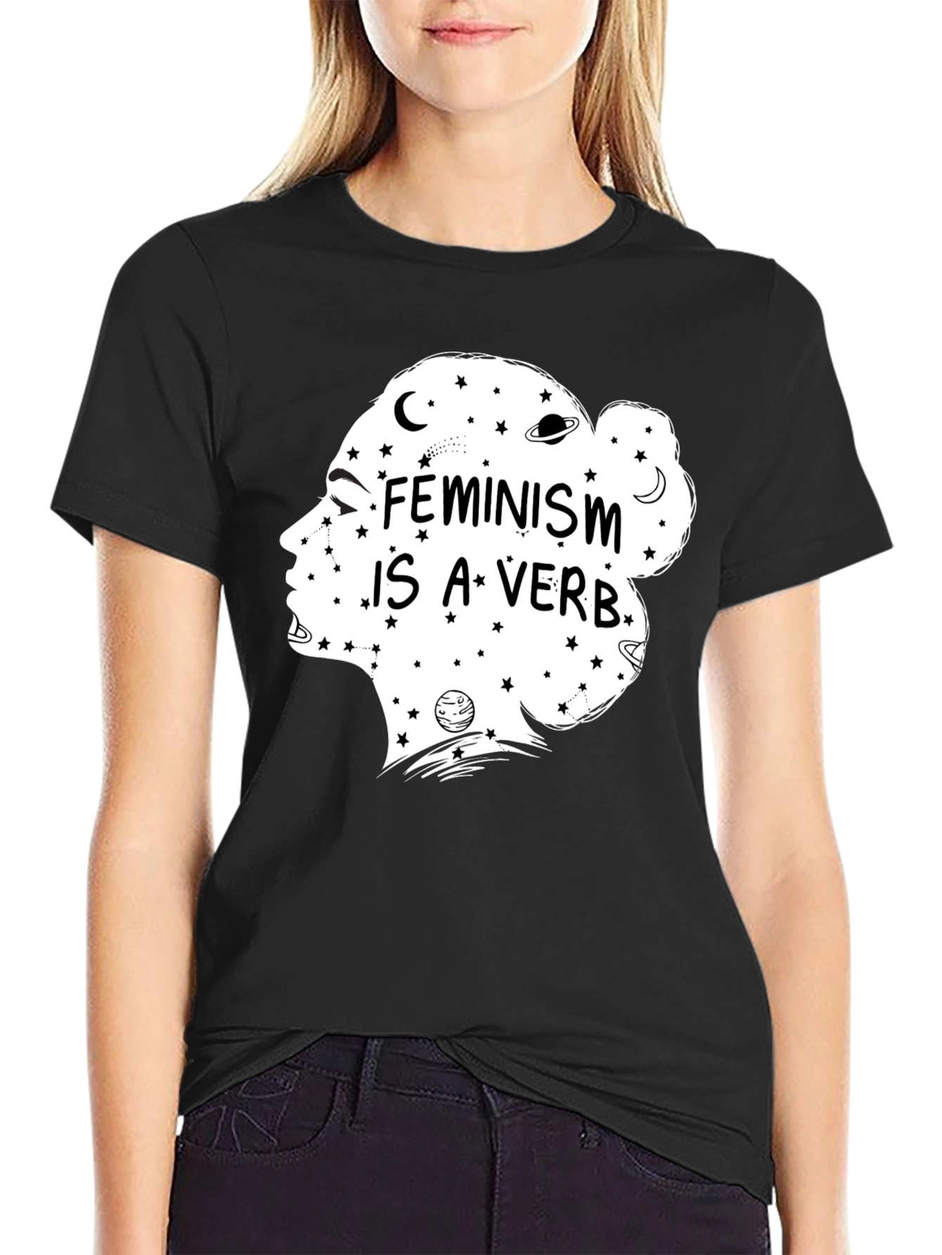 Feminism Is A Verb Graphic T-Shirt