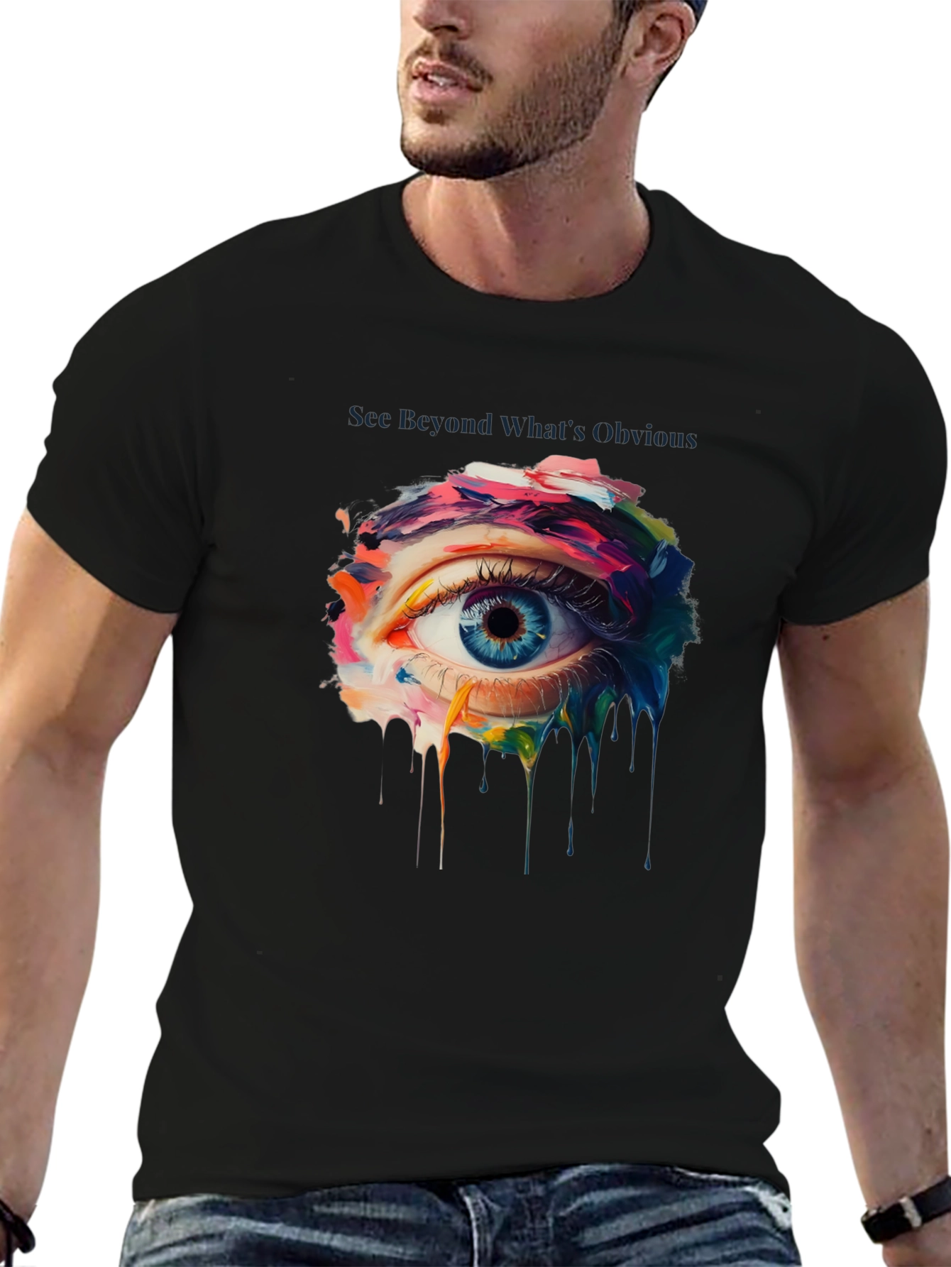 Eye See Beyond Graphic T-Shirt - Artistic Design