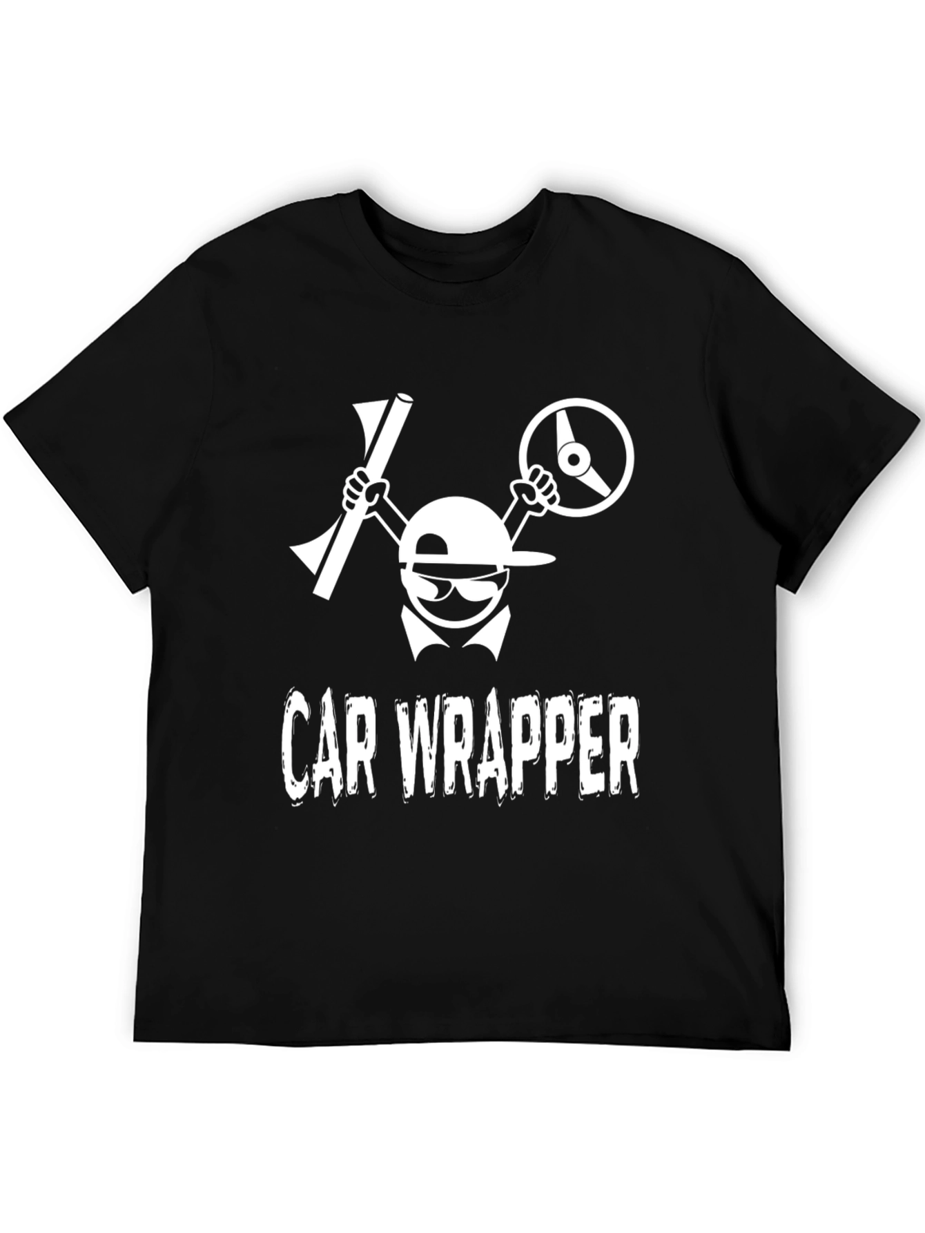 Car Wrapper Graphic T-Shirt - Automotive Wrap Design