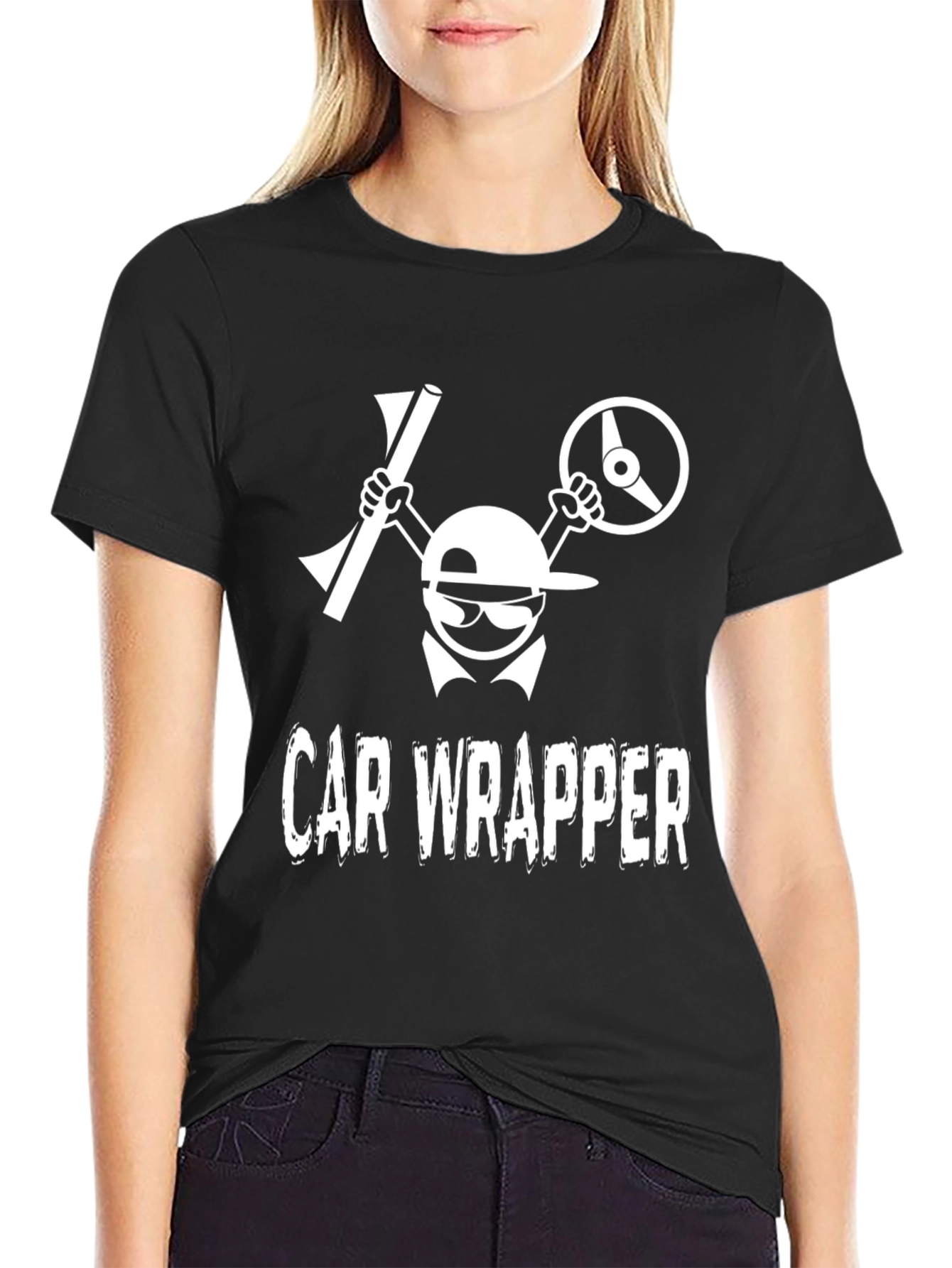 Car Wrapper Graphic T-Shirt - Automotive Wrap Design