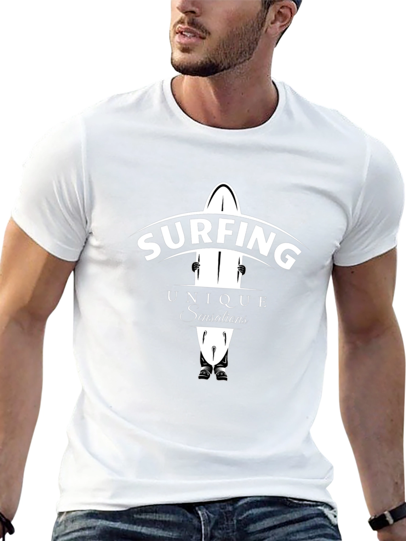 Surfing Unique Sensations Graphic T-Shirt