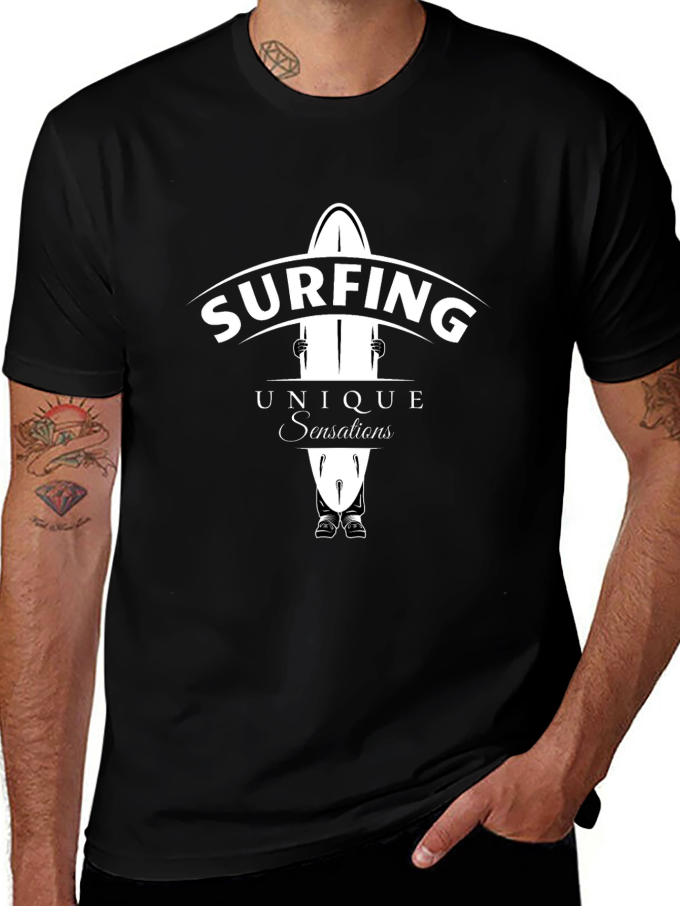 Surfing Unique Sensations Graphic T-Shirt