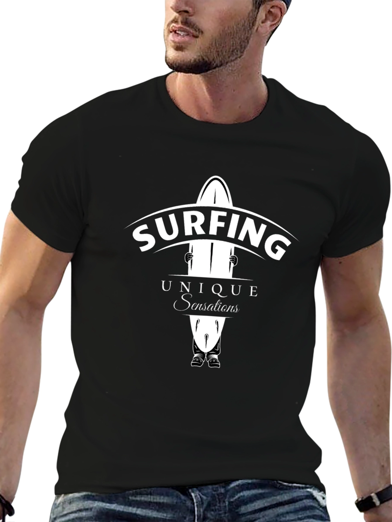 Surfing Unique Sensations Graphic T-Shirt