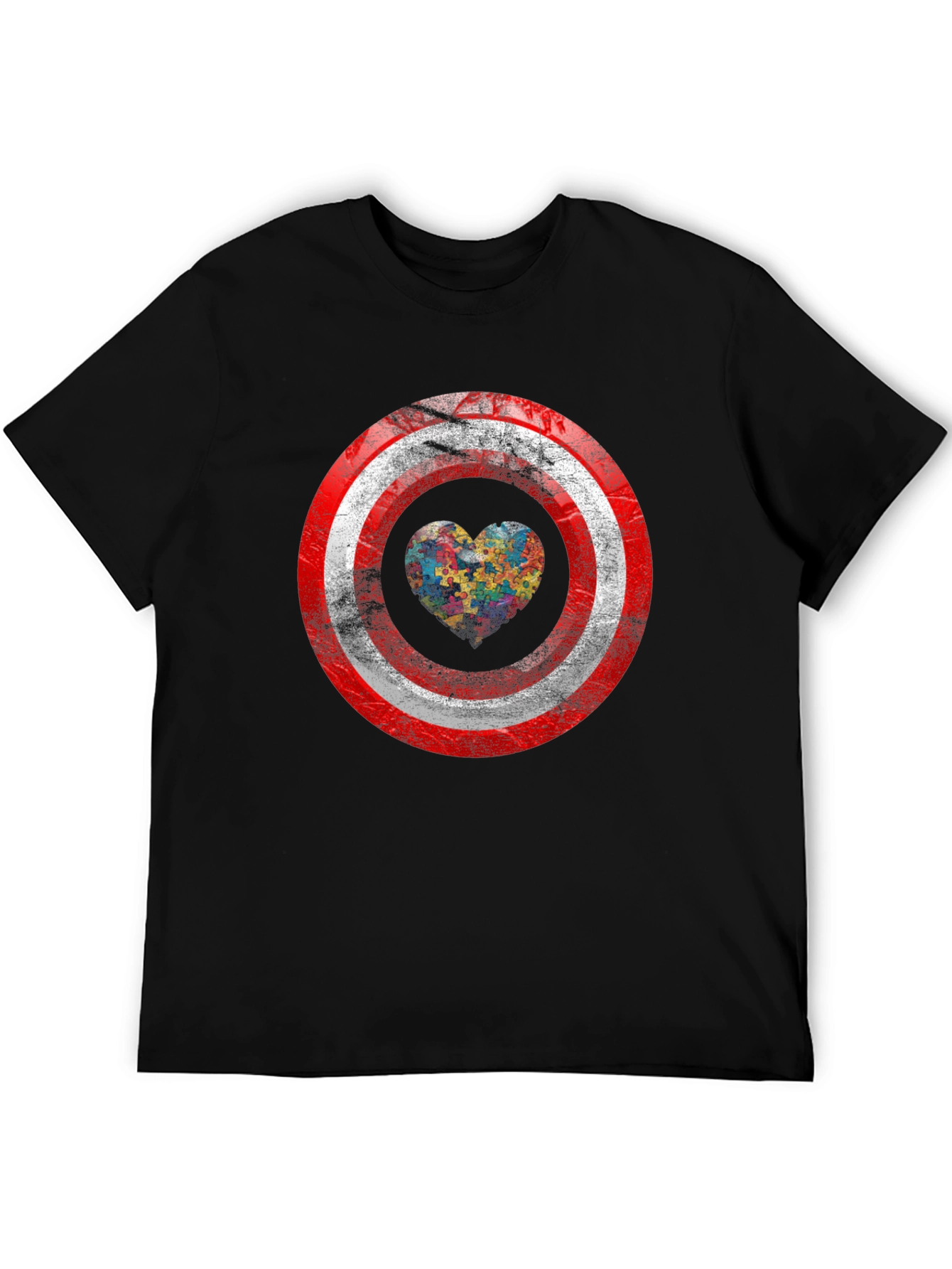 Autism Awareness Captain America Shield T-Shirt
