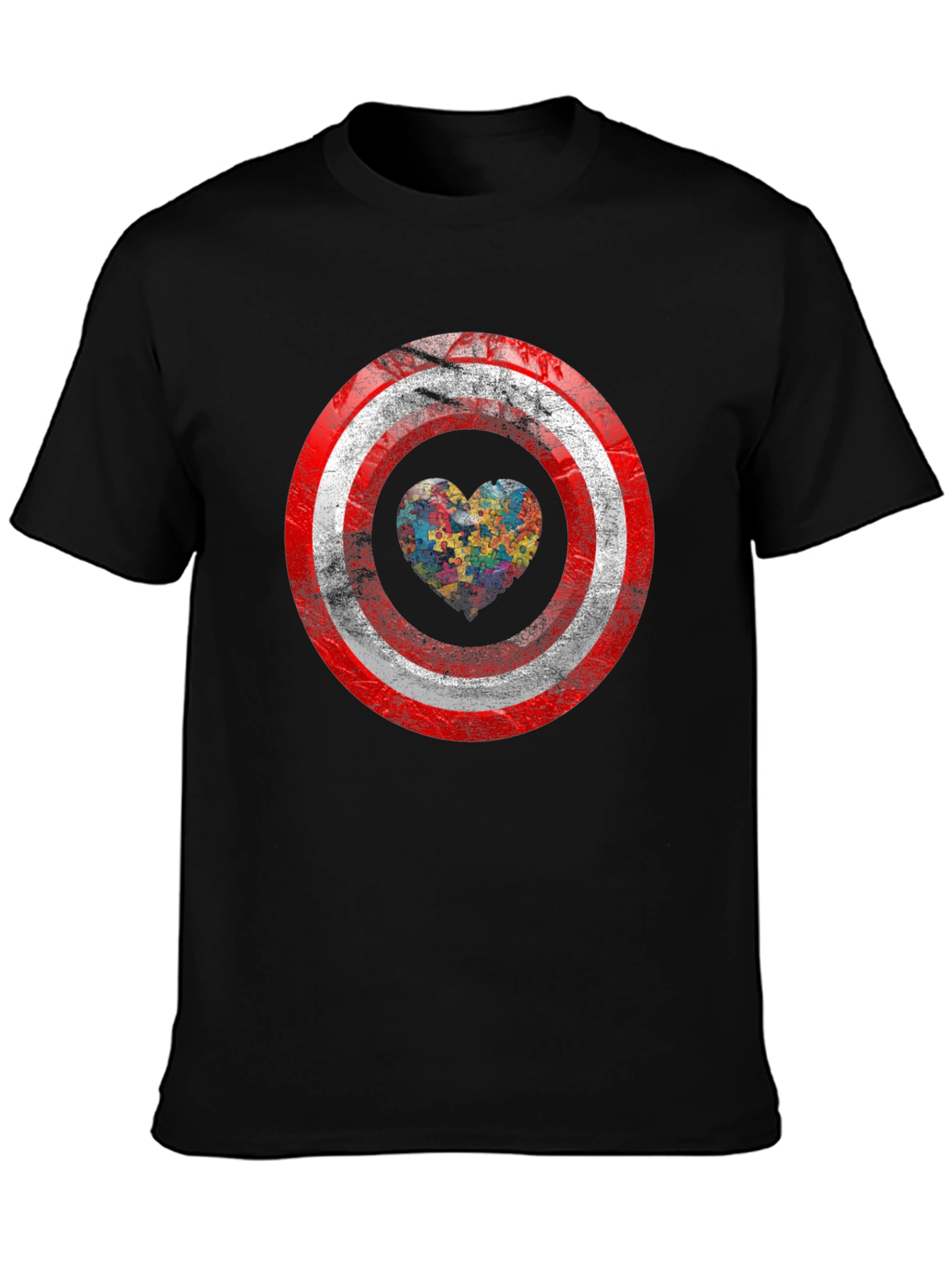Autism Awareness Captain America Shield T-Shirt