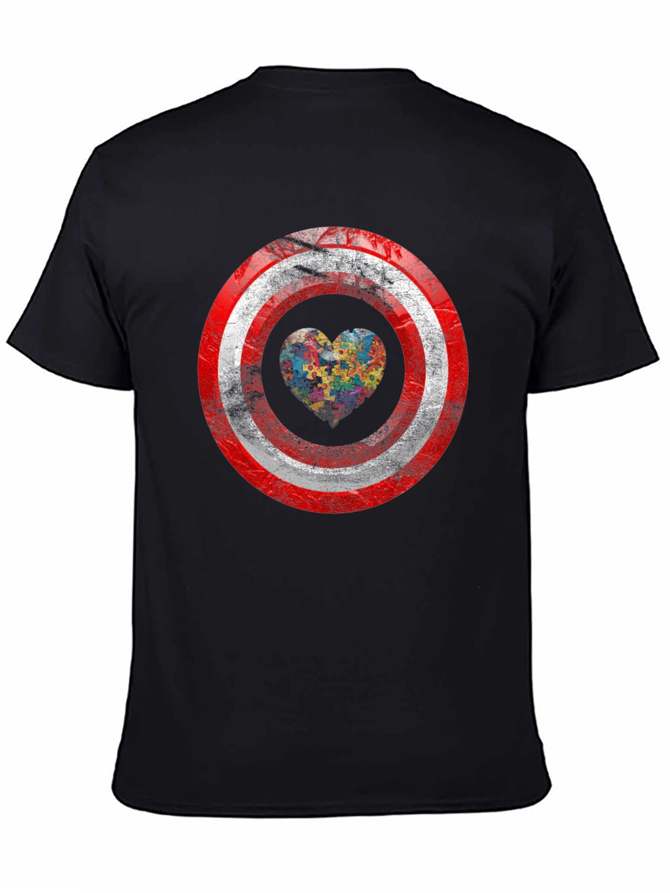 Autism Awareness Captain America Shield T-Shirt