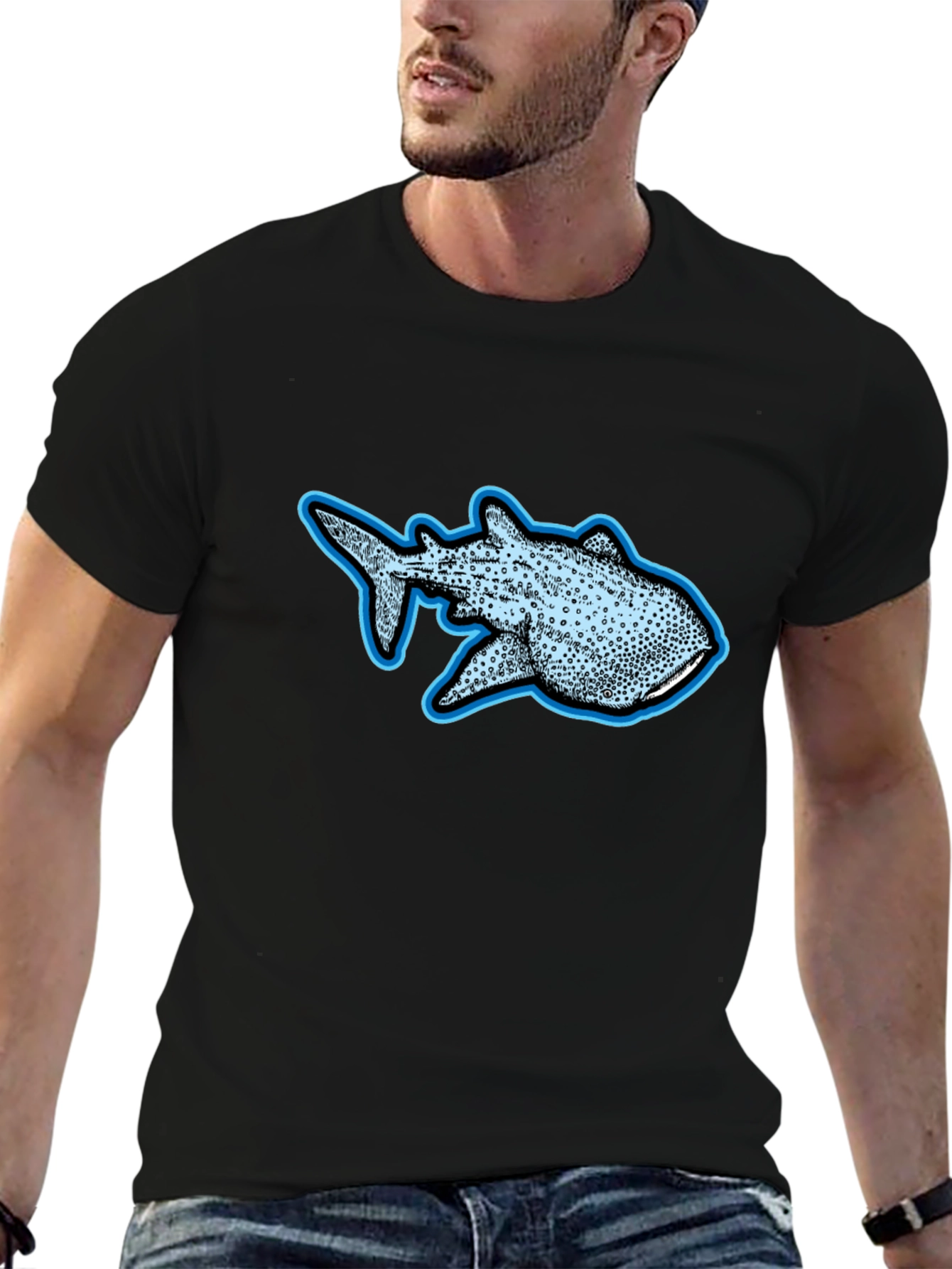 Whale Shark Graphic Tee - Black