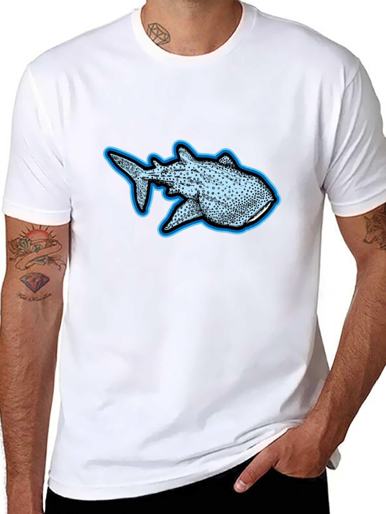 Whale Shark Graphic Tee - Black