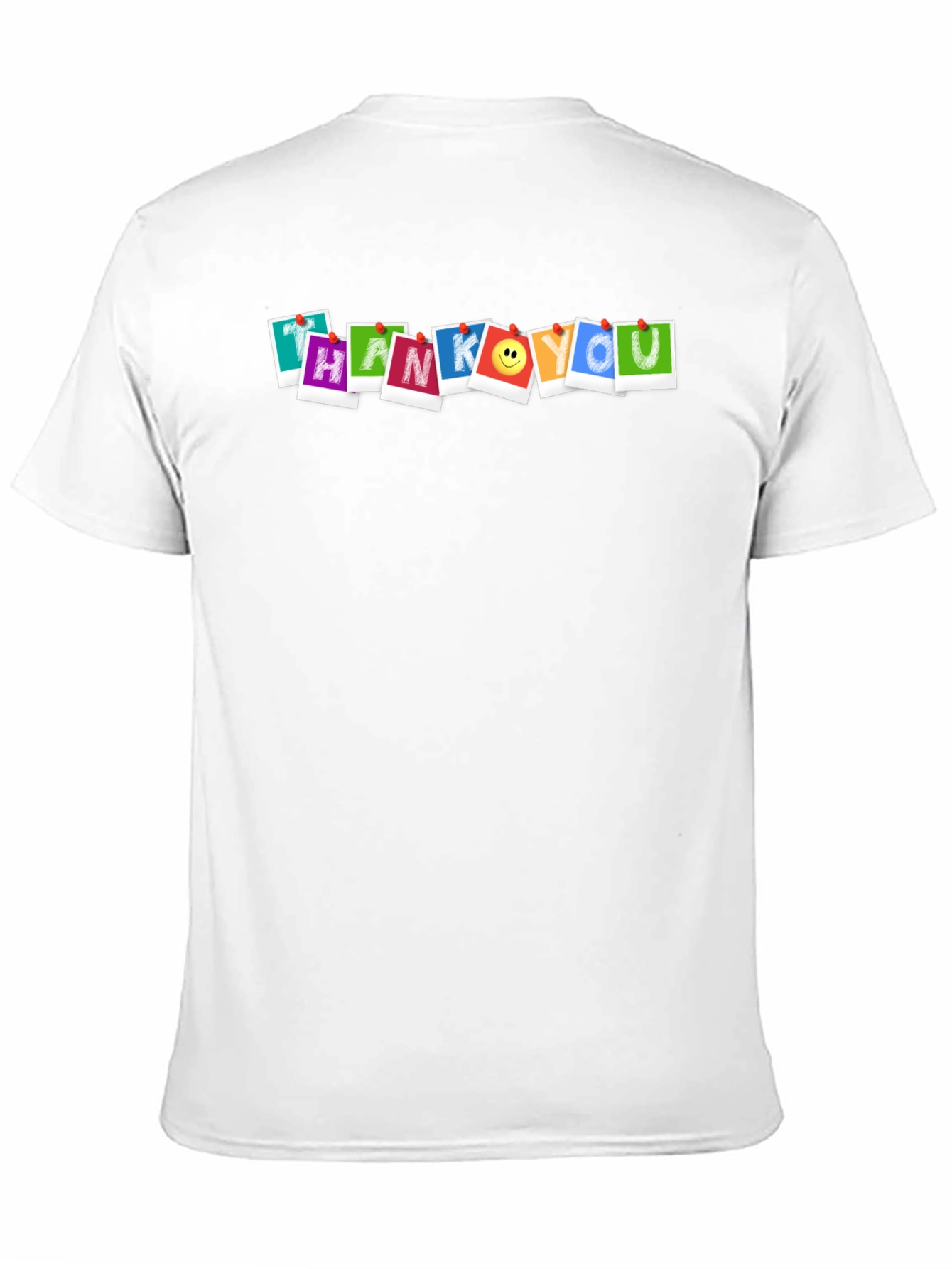 Thank You Graphic Print Black T-Shirt